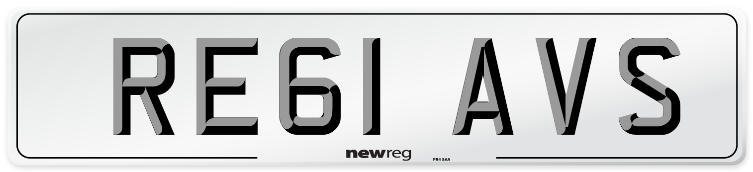 RE61 AVS Number Plate from New Reg